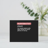 Münzen Münzsammler Händler Währung Token Numi Postkarte (Stehend Vorderseite)