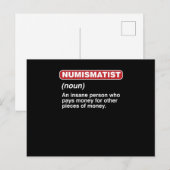 Münzen Münzsammler Händler Währung Token Numi Postkarte (Vorne/Hinten)