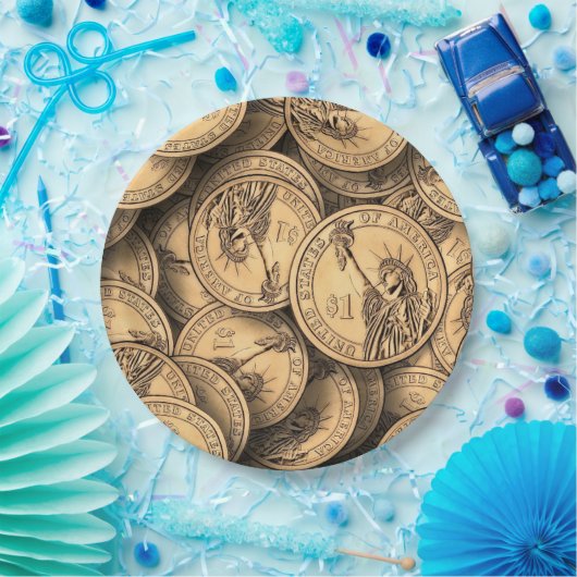 Münzen Pappteller (Party)