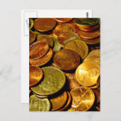 Münzen Postkarte (Vorne/Hinten)