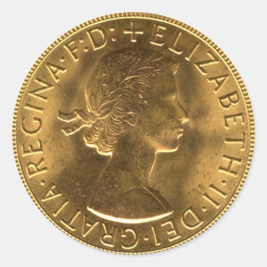 Münzen-Schablone Runder Aufkleber (Vorderseite)