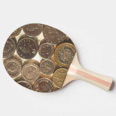 Münzen Tischtennis Schläger (Seitenansicht)