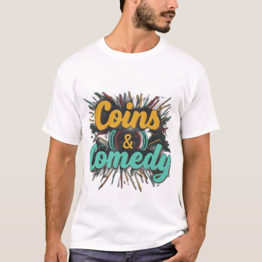 Münzen und Komödie T-Shirt (Vorderseite)
