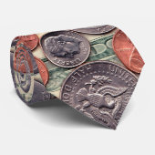 Münzen und Währungskrawatte Krawatte (Gerollt)