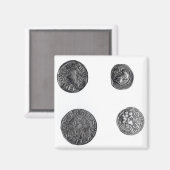 Münzen von Cunobelinus oder Cymbeline Magnet (Vorderseite/Rückseite)