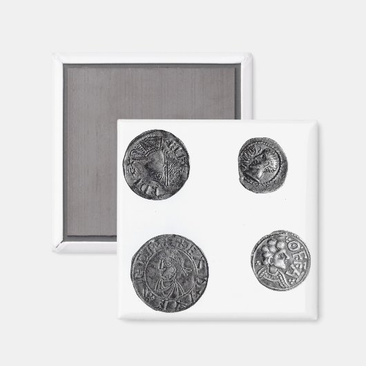 Münzen von Cunobelinus oder Cymbeline Magnet (Vorderseite/Rückseite)