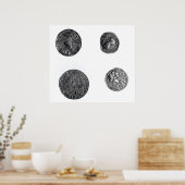 Münzen von Cunobelinus oder Cymbeline Poster (Küche)