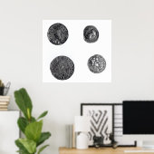 Münzen von Cunobelinus oder Cymbeline Poster (Heimbüro)