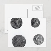 Münzen von Cunobelinus oder Cymbeline Postkarte (Vorne/Hinten)