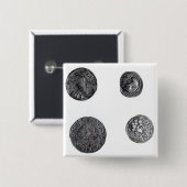 Münzen von Cunobelinus oder von Cymbeline Button (Vorne & Hinten)