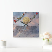 MÜNZEN VON TUSKEGEE QUADRATISCHE WANDUHR (Zuhause)