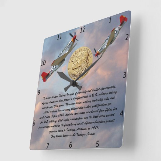 MÜNZEN VON TUSKEGEE QUADRATISCHE WANDUHR (Winkel)