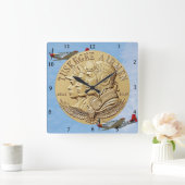 MÜNZEN VON TUSKEGEE QUADRATISCHE WANDUHR (Zuhause)
