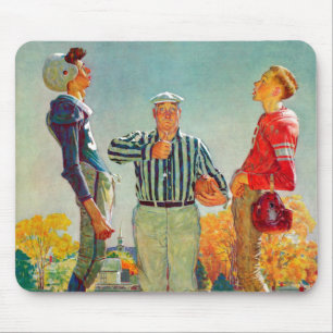 Münzen-Wurf durch Norman Rockwell Mousepad