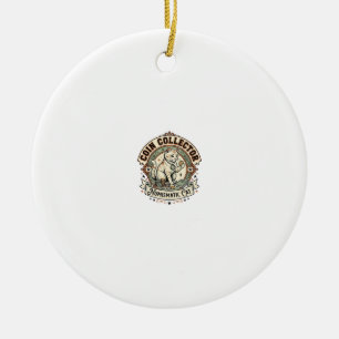 Münzensammler Numismatische Katze Münzensammler Nu Keramik Ornament