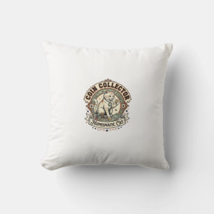 Münzensammler Numismatische Katze Münzensammler Nu Kissen
