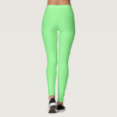 Münzgrün einfarbig schlicht leggings (Rückseite)