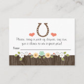 Münzhufeisen-Western-Flugticket Begleitkarte (Rückseite)