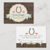 Münzhufeisen-Western-Flugticket Begleitkarte (Vorne/Hinten)