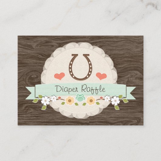 Münzhufeisen-Western-Flugticket Begleitkarte (Vorderseite)