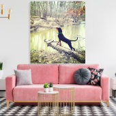 Münzhund an der Leinwand (Insitu (Wohnzimmer))