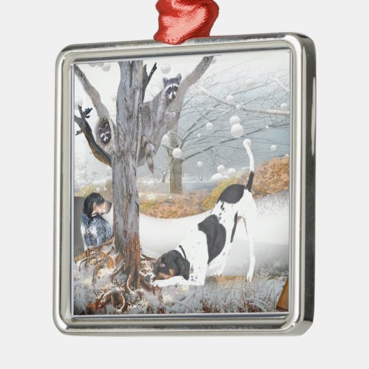 Münzhundjagd Silbernes Ornament (Links)