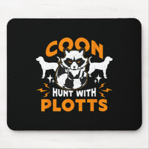 Münzjagd mit Plotten Jagd Coon Jäger Raccoon Mousepad