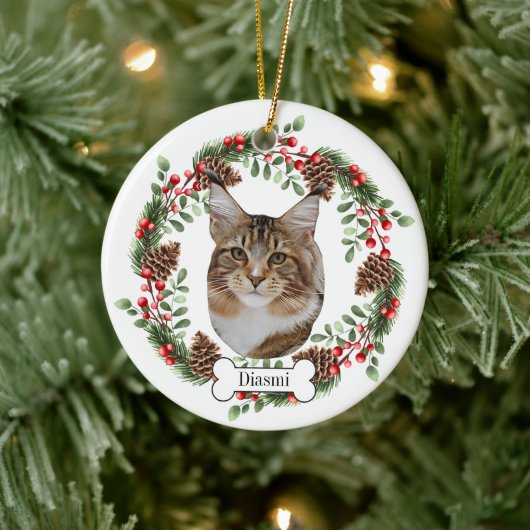 Münzkatze Keramik Ornament (Baum)
