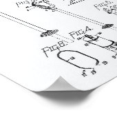 Münzparkmeter 1938 Weißbuch über Patentkunst Poster (Ecke)