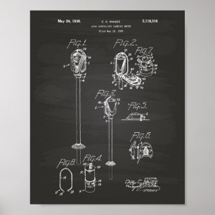 Münzparkometer 1938 Patent Kunst Tafelbild Poster