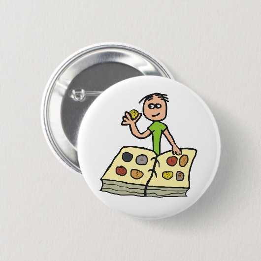 Münzsammeln Button (Vorne & Hinten)