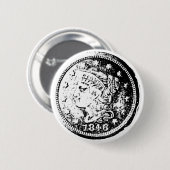 Münzsammler Button Abzeichen, Numismatikgeschenk (Vorne & Hinten)