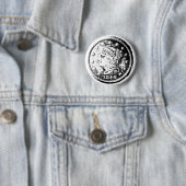 Münzsammler Button Abzeichen, Numismatikgeschenk (Beispiel)