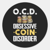 Münzsammler Runder Aufkleber (Vorderseite)