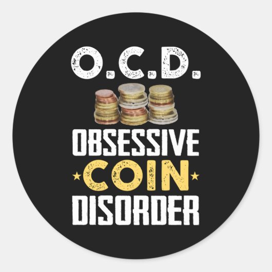 Münzsammler Runder Aufkleber (Vorderseite)