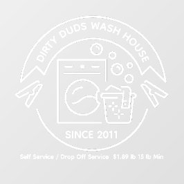 Münzwäscherei-Raum waschen und falten Geschäft anp Fensteraufkleber