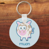 Muon Particle Cow Schlüsselanhänger (Vorderseite)