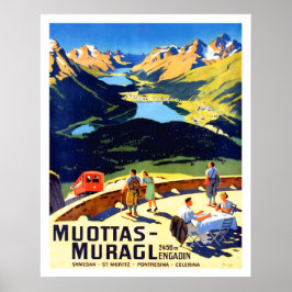 Muottas Muragl Bergwelt, Schweiz Poster
