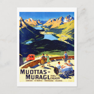 Muottas Muragl Bergwelt, Schweiz Postkarte