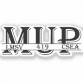 Mup-Aufkleber Aufkleber (Vorderseite)