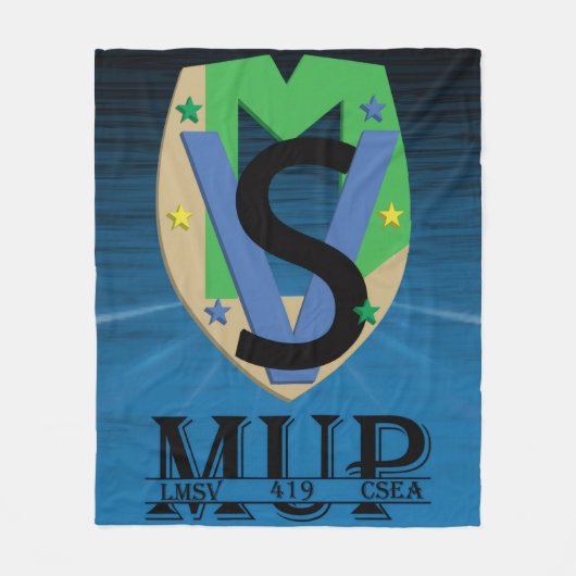 Mup Line Logo-Decke Fleecedecke (Vorderseite)