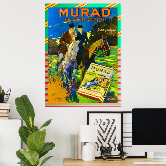 Murad Cigarettes 1910 Die türkische Zigarette Poster (Heimbüro)