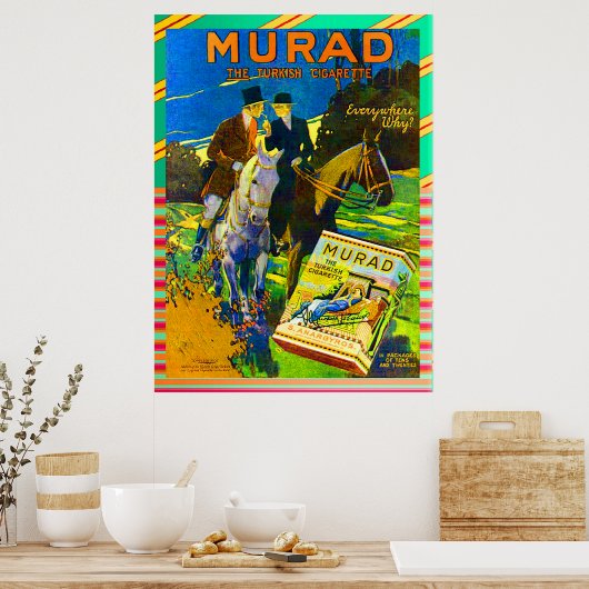 Murad Cigarettes 1910 Die türkische Zigarette Poster (Küche)