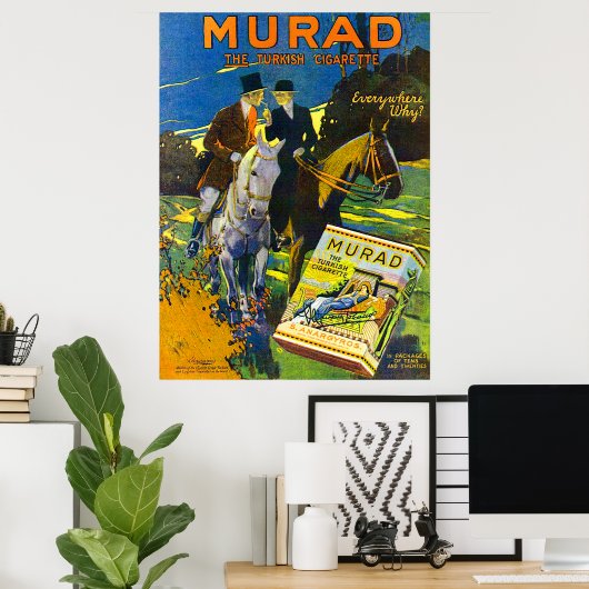 Murad Cigarettes 1910 Die türkische Zigarette Poster (Heimbüro)