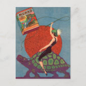 Murad zigarettes Lady reitet Riesenschildkröte Postkarte (Vorderseite)