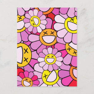 Murakami-Blume Feiertagspostkarte