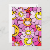 Murakami-Blume Feiertagspostkarte (Vorne/Hinten)