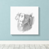 Mural Art Plaster Statue Frau Sketch Leinwanddruck (Insitu (Holzboden))