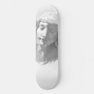 Mural Art Plaster Statue Frau Sketch Skateboard
