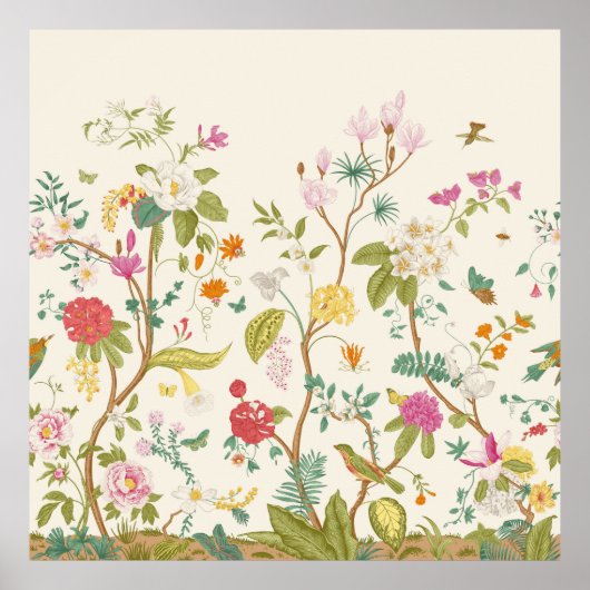 Mural. Bloom. Blühende Bäume. Vintage Bluterkranku Poster (Vorne)